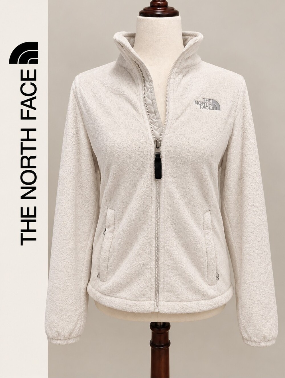 The North Face Women's Cream Teddy Fleece Zip Jacket